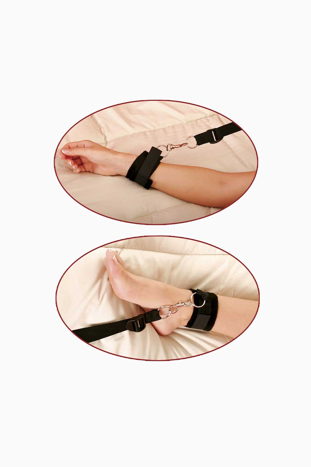 AMARRAS PARA LA CAMA | Fetish Fantasy Bondage Restraints - Perfect for BDSM Play, Bedroom Accessories & Sensual Exploration
