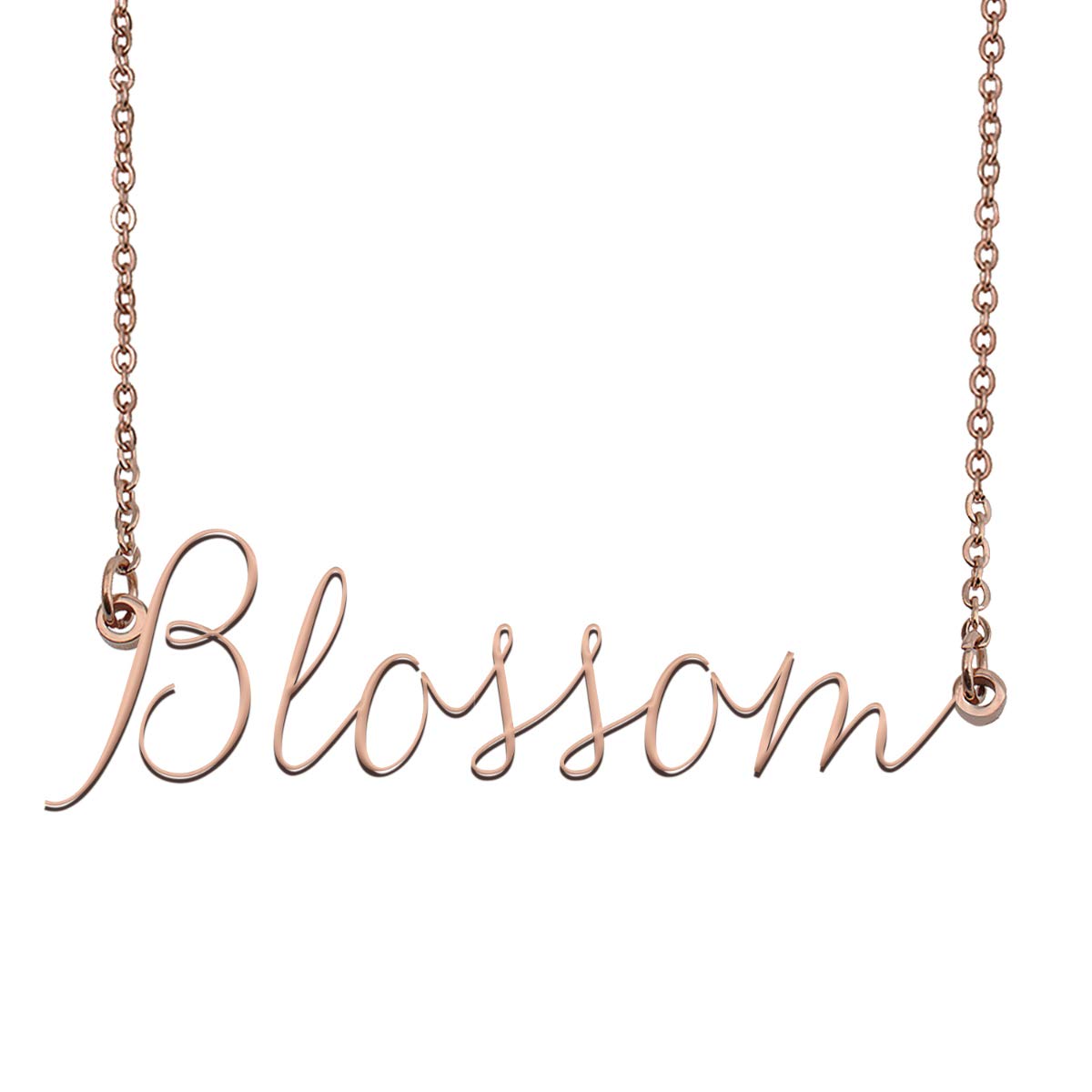 Personalized Rose Gold Name Necklace - Custom Name Plate & Name Tag Pendant Jewelry for Women - Perfect for Gifts, Anniversaries, and Special Occasions