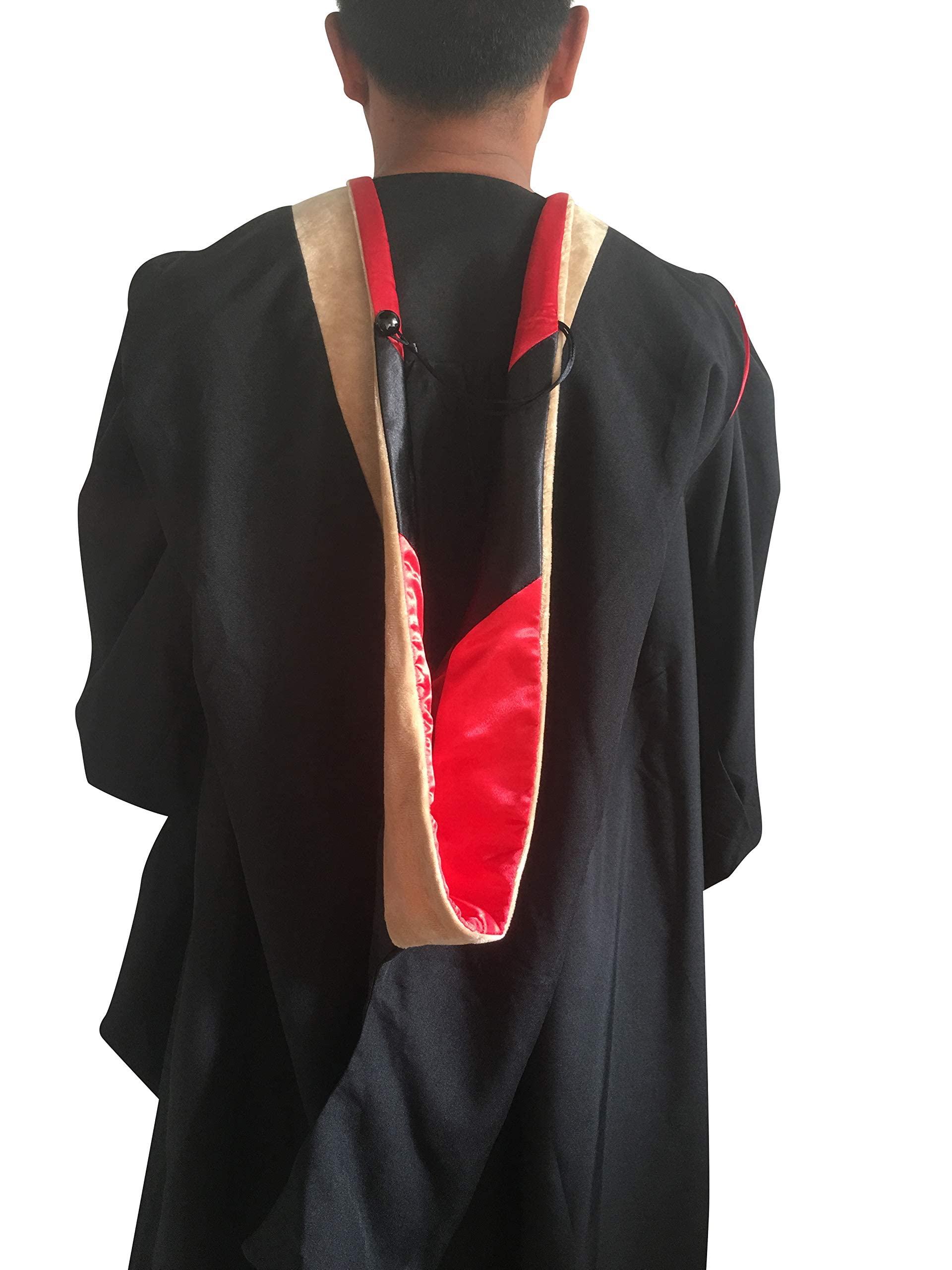 Master's Graduation Cap, Gown & Hood Set - Complete Black Academic Regalia for Masters Degree Ceremony | Perfect for Graduation Photos, Commencement & Academic Events