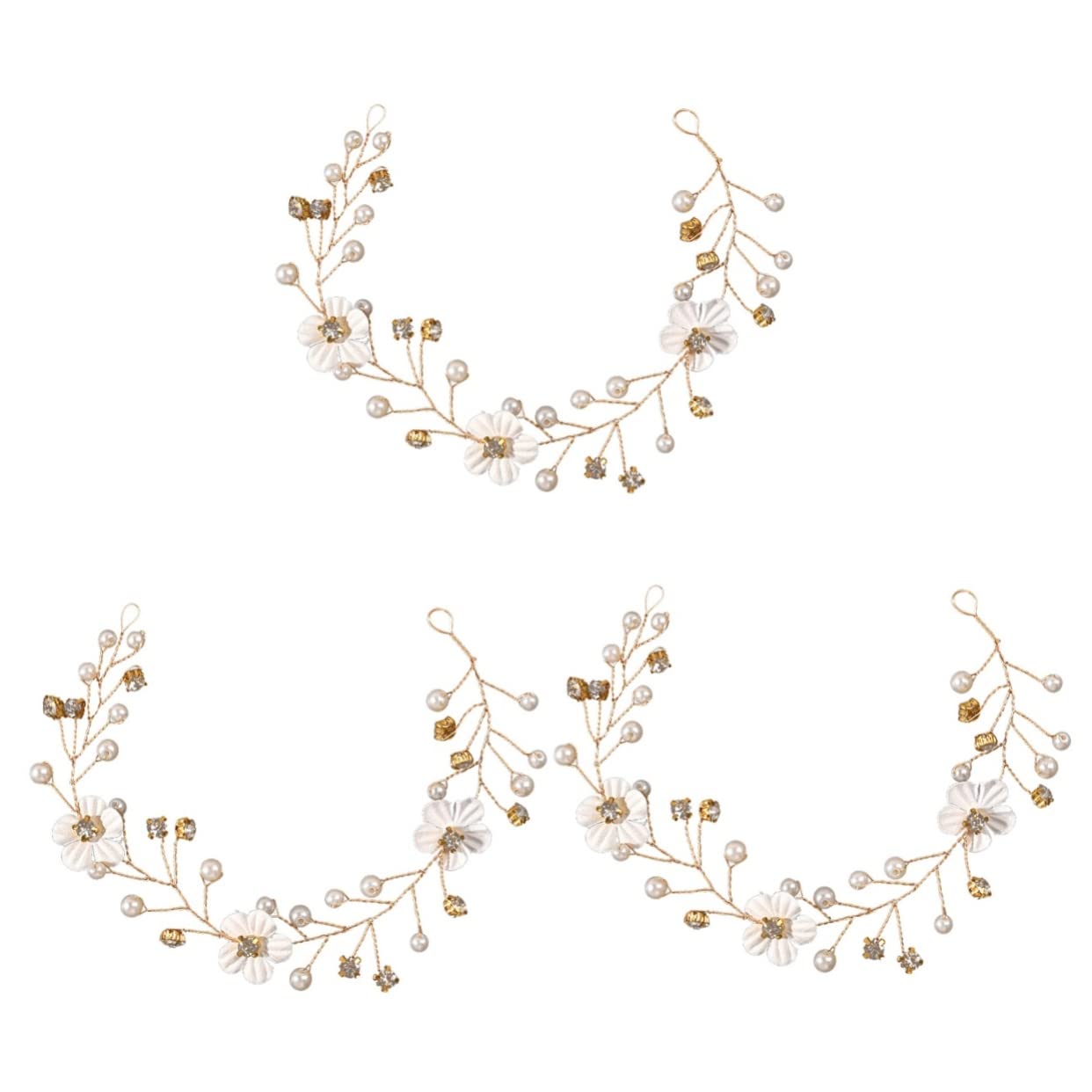 Beaupretty 3-Piece Rhinestone Hair Accessories Set for Women - Elegant Bridal Headpiece, Hair Vines & Hair Bands for Weddings, Parties & Special Occasions