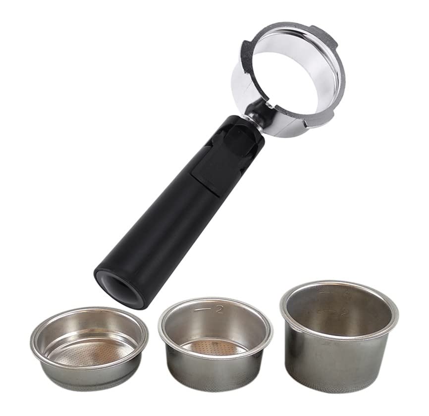 YUHEAN 51mm Bottomless Portafilter for Espresso Machine - Universal Coffee Accessories Bracket Handle with Hollow Design (Color: A) - Perfect for Home Baristas & Professional Coffee Shops