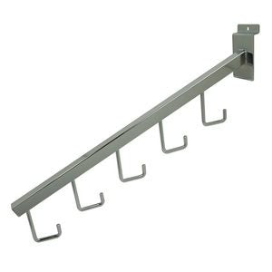5 Hook Slatwall Waterfall Hangers - Pack of 3 for Retail Display & Clothing Organization - Perfect for Boutiques, Closet Storage & Retail Stores