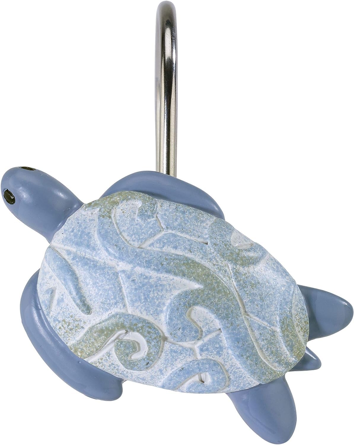 Avanti Linens Shower Curtain Hooks - Set of 12 Ocean-Themed Bathroom Accessories, Sealife Inspired Home Decor (Caicos Collection) for Coastal & Nautical Bathroom Design