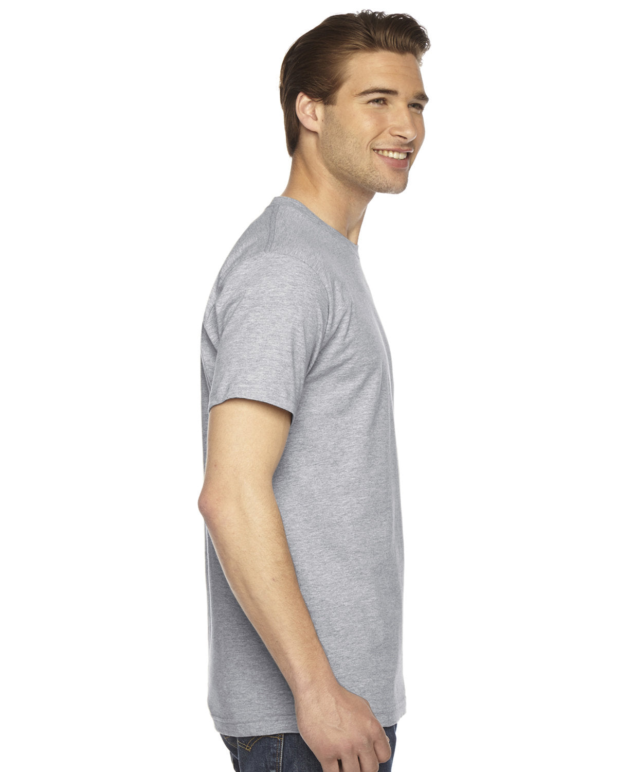 American Apparel 2001W Unisex Fine Jersey Short Sleeve T-Shirt - Soft Cotton Crew Neck Tee for Men & Women - Perfect for Casual Wear, Gym, and Everyday Outfits