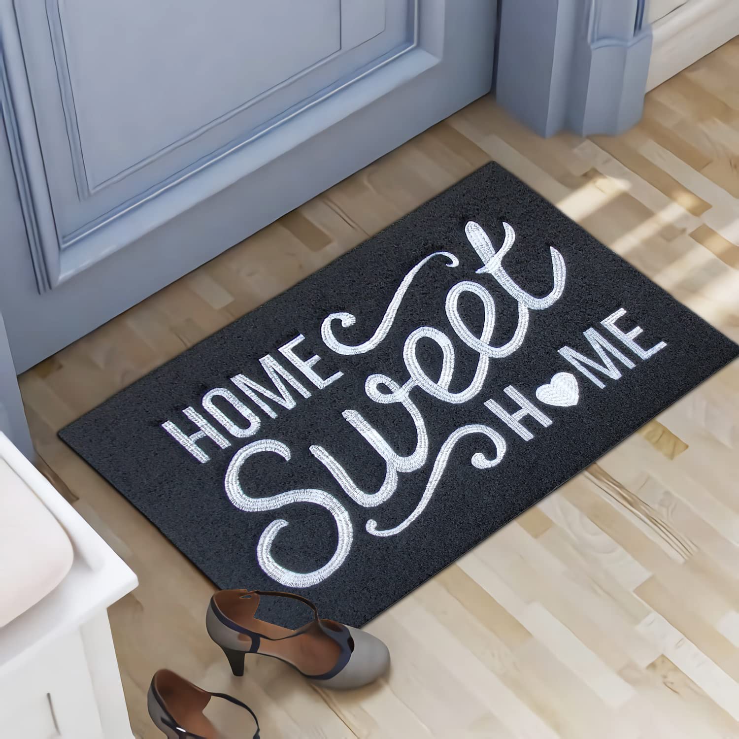 AAZZKANG Non-Slip Rubber Backed Durable Outdoor Doormat - Easy Clean Welcome Entrance Mat for High Traffic Areas - Perfect for Front Door, Indoor Entryway, Porch & Mudroom Use