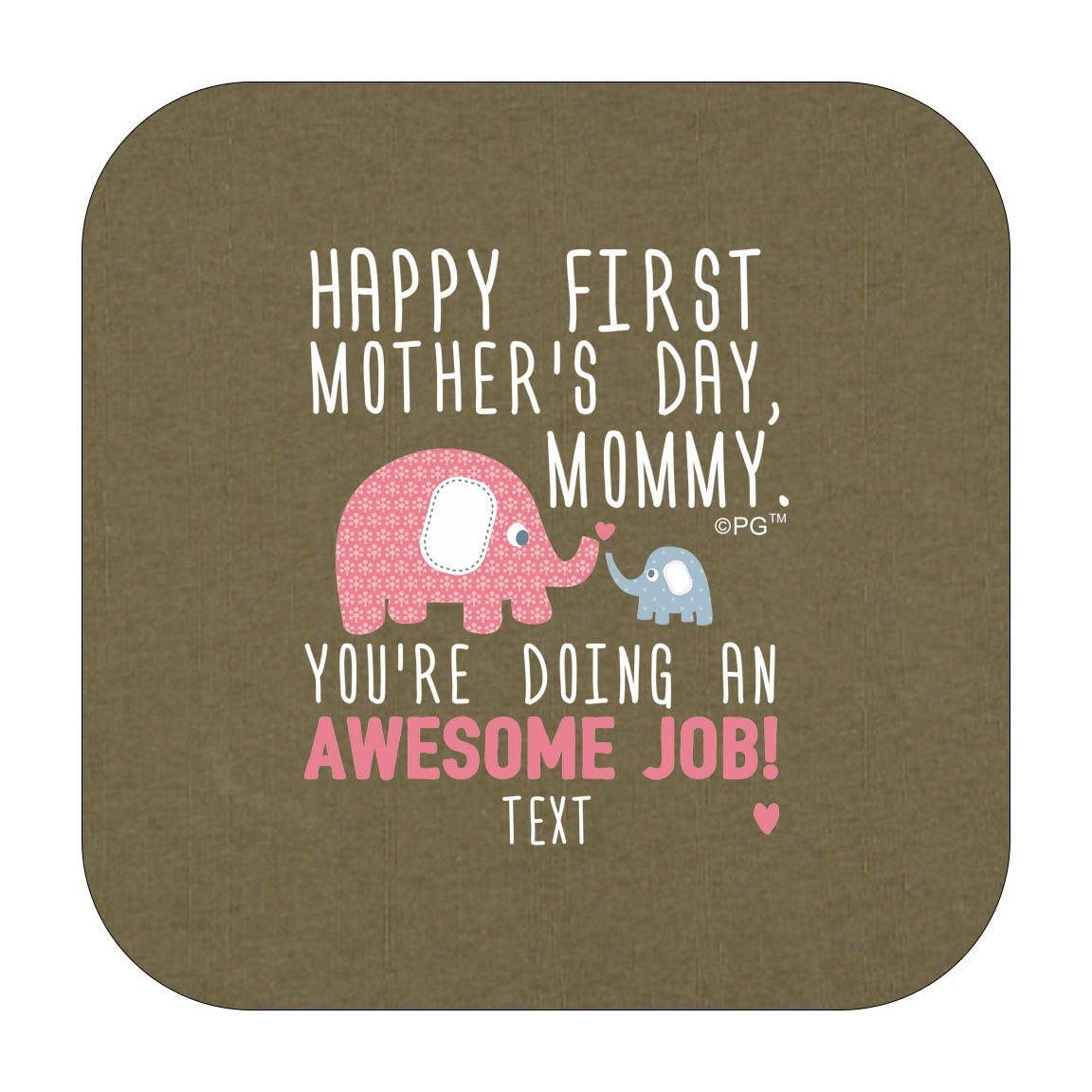 Personalized First Mother's Day Gift - Pink Elephant Baby Bodysuit for New Moms | Cute Outfit for Baby Showers, Photo Shoots & Special Occasions