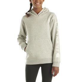 Trendy Youth Long Sleeve Graphic Sweatshirt - Grey Heather | Comfortable Pullover Hoodie for Teens | Perfect for School, Casual Wear & Outdoor Activities
