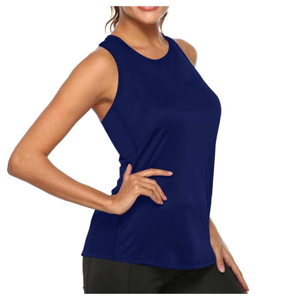 Women's Summer Workout Tops - Breathable Yoga Tank Tops with Pleated Design for Gym, Running & Athletic Activities | Racerback Sports Shirts for Women | Perfect for Yoga, Fitness & Casual Wear