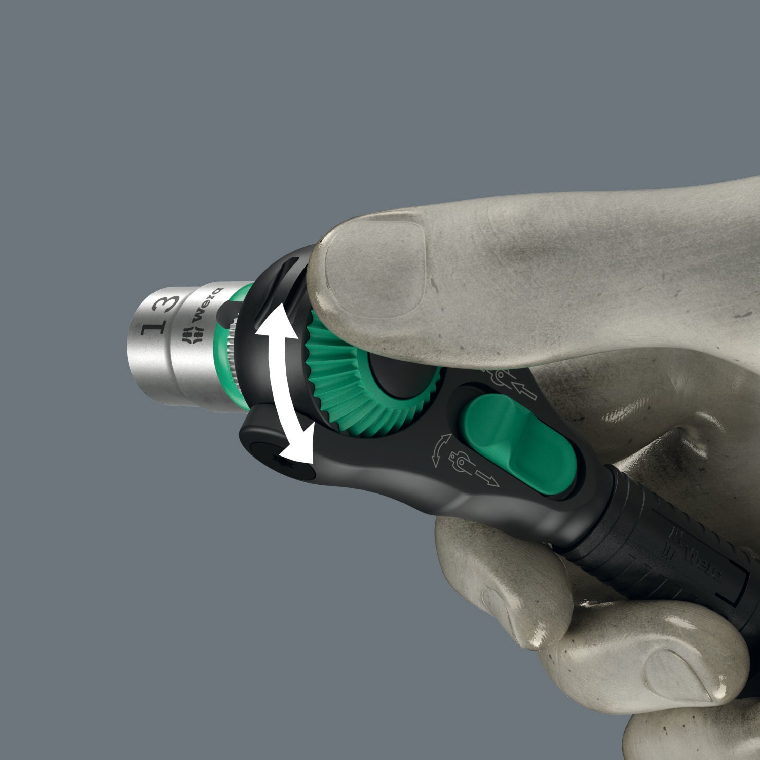 Wera 8000 B Black Edition Zyklop Speed Ratchet with 3/8