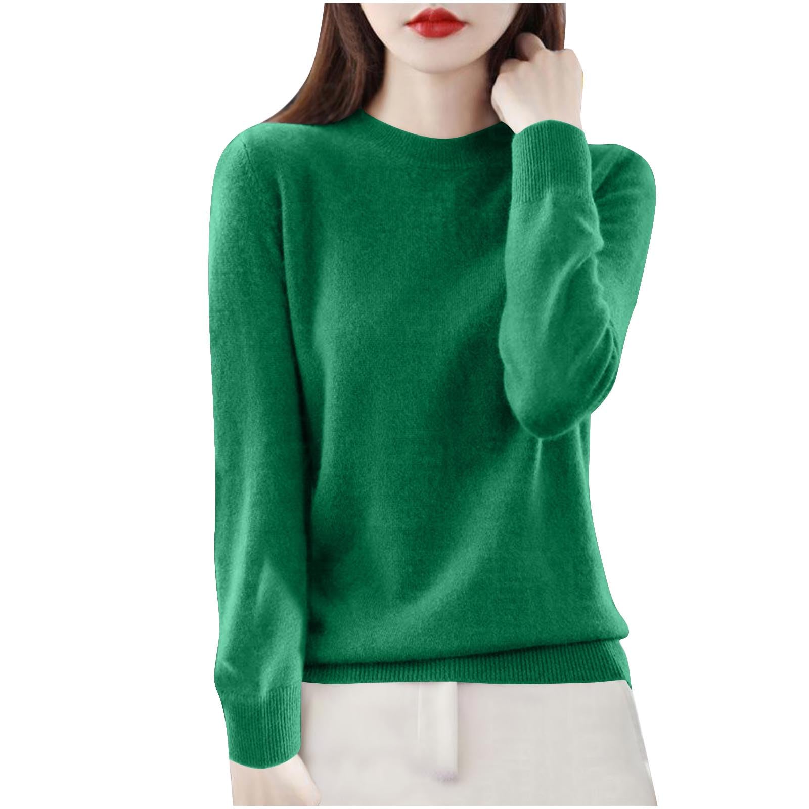 Luxury Women's Cashmere Sweaters - Soft & Warm Pullover Tops, Elegant Crewneck Long Sleeve Knitwear for Office, Date Night & Winter Outfits