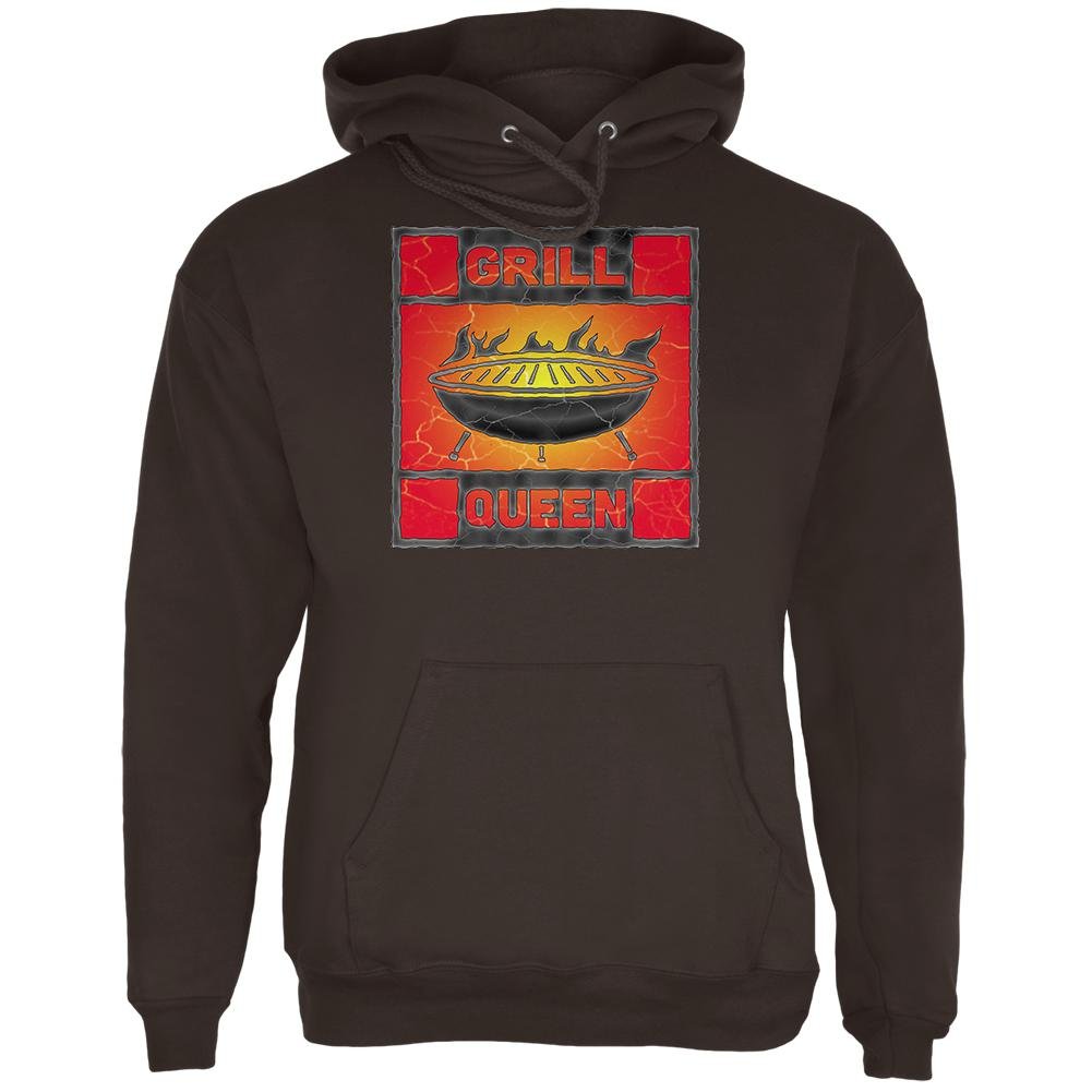 Old Glory Grill Queen Men's Hoodie - Brown, Medium | Comfortable & Stylish BBQ Grilling Apparel for Outdoor Cooking Enthusiasts