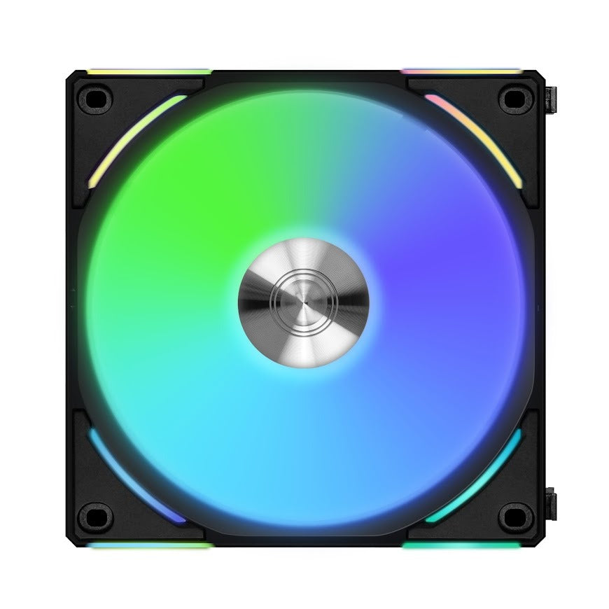 Lian Li UNI FAN AL V2 140mm RGB PWM PC Cooling Fan - High Performance, Quiet, Black/White (UF-AL140V2) - Perfect for Gaming PC, Case Cooling & Custom Builds