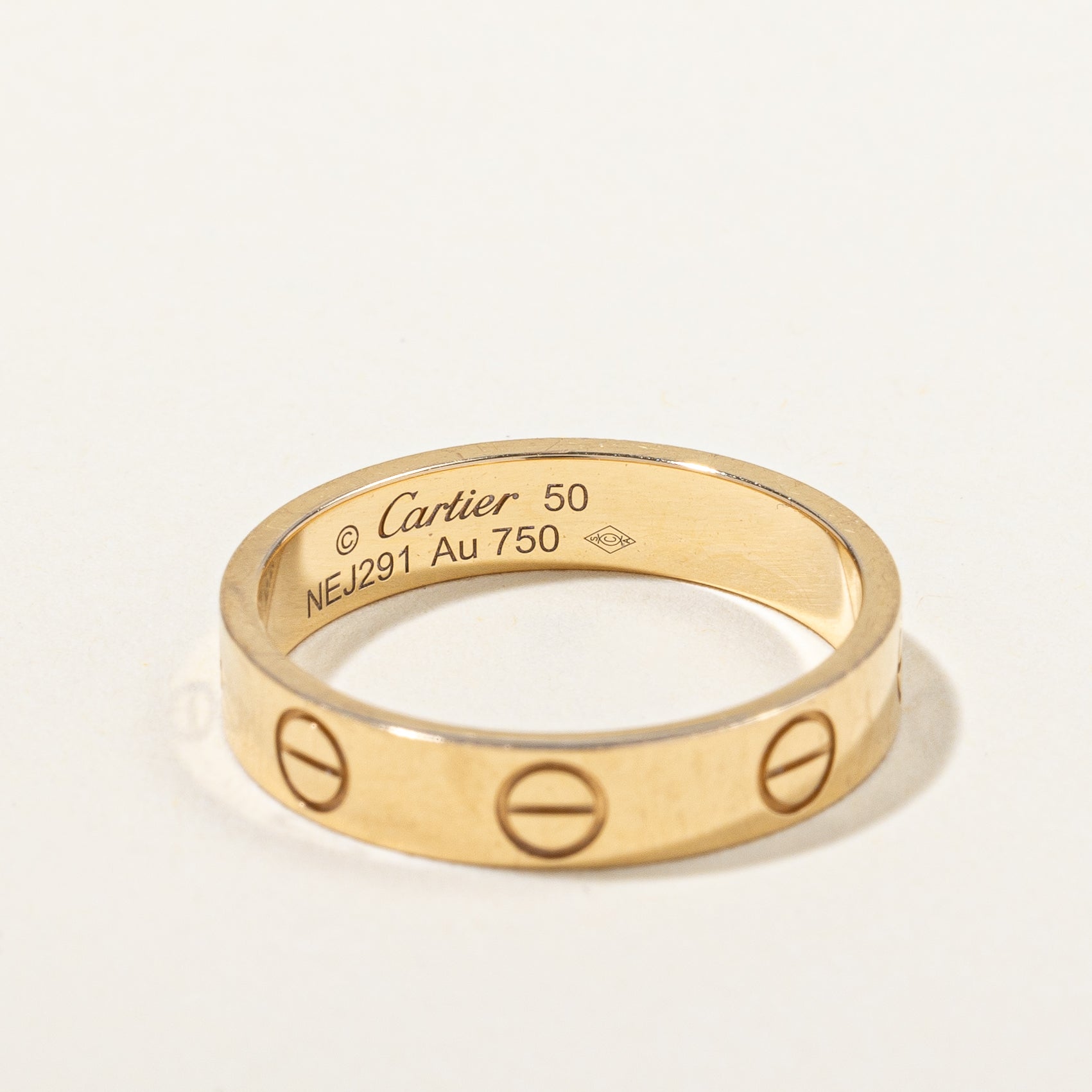 Cartier Love Ring Small Model - Size 5.25 | 18K Gold Luxury Band Ring for Women | Perfect for Anniversaries, Engagements & Special Occasions