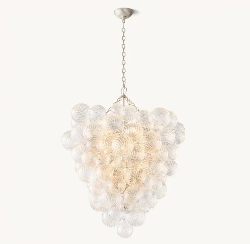 Tammy Grape Glass Ball Chandelier - Elegant Crystal Ceiling Light Fixture for Dining Room, Living Room, Bedroom & Entryway Decor