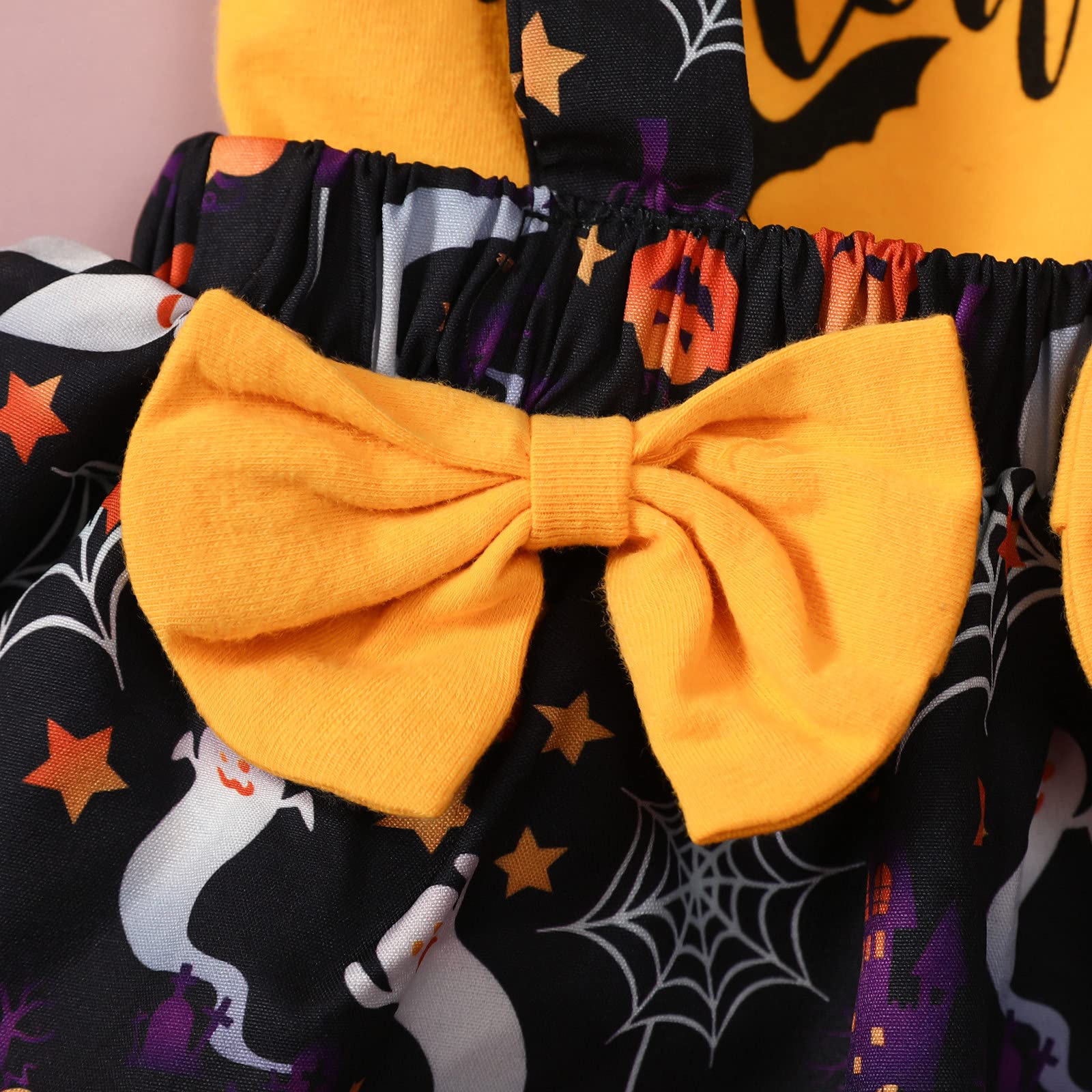 Adorable Infant Baby Girl Summer Outfits - Long Sleeve Romper Bodysuit with Suspender for Halloween & Everyday Wear (Yellow, 12-18 Months) - Perfect for Playdates, Photo Shoots & Special Occasions