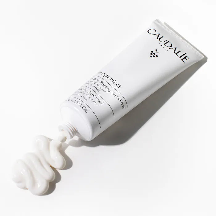 Caudalie Vinoperfect Brightening Glycolic Peel Mask - Exfoliating Face Mask for Glowing Skin | Perfect for Nighttime Skincare Routine & Pre-Makeup Prep