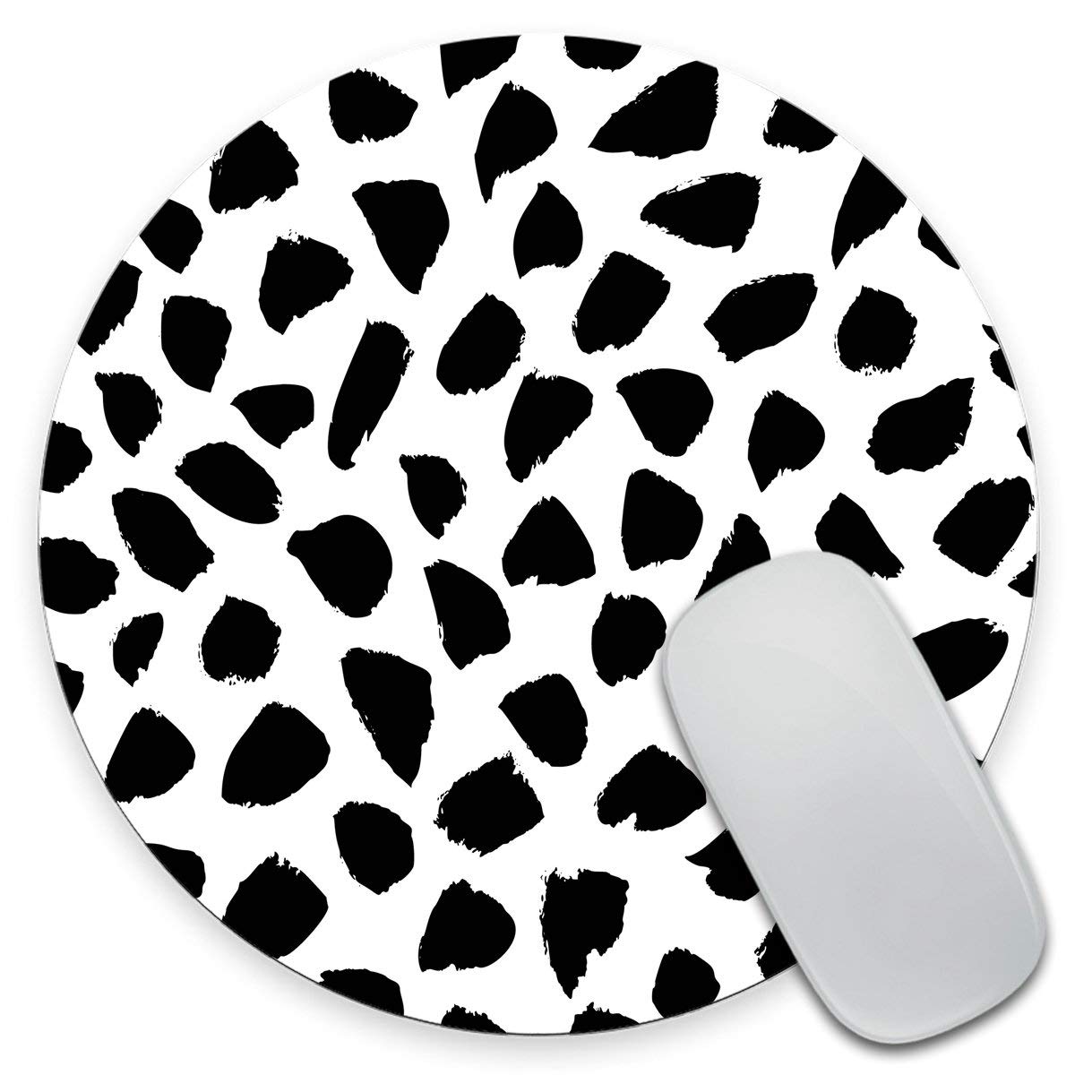 Abstract Polka Dot Mouse Pad - Stylish Round Non-Slip Desk Mat for Computer & Office Decor - Perfect Gift for Women & Cute Desk Accessories (Home & Office Use)