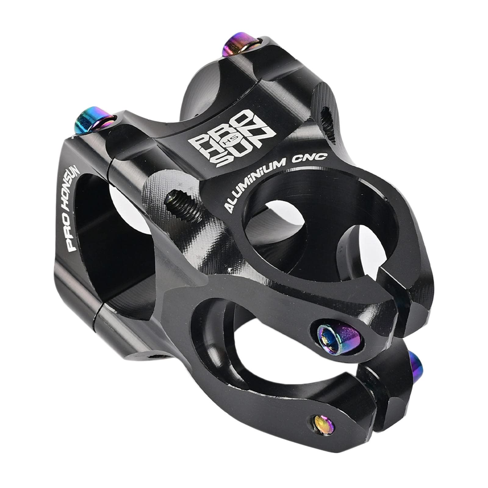 Yiju 31.8mm 35mm Short Mountain Bike Stem - Lightweight Aluminum Alloy MTB Handlebar Stem Compatible with Road Bikes, BMX & Track Bikes - Perfect for Trail Riding, Commuting & Urban Cycling