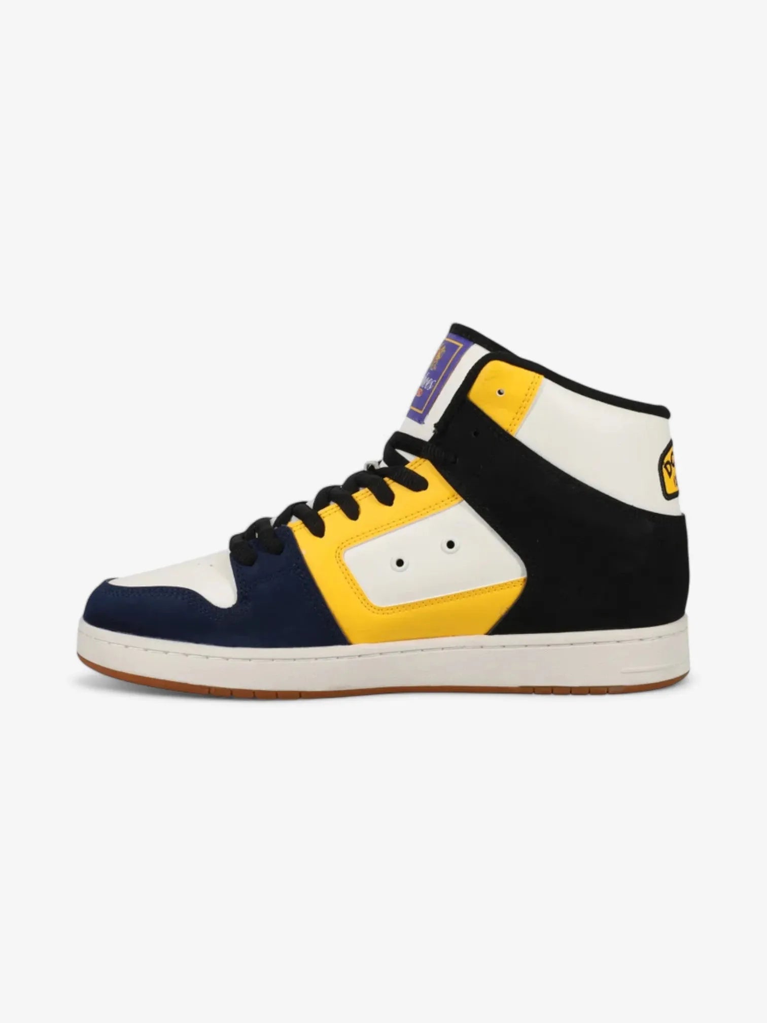 DC Manteca 4 Hi SE Skate Shoes - White/Blue/Yellow - High Top Sneakers for Men | Durable Skateboarding & Streetwear Fashion Shoes for Skaters & Urban Lifestyle