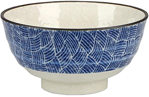 Vintage Ceramic Bowls Set - Large Soup, Noodle & Rice Bowls - Durable Household Dinnerware for Ramen, Pasta, Salad & Meal Prep - Perfect for Restaurants, Kitchen & Dining Table Use