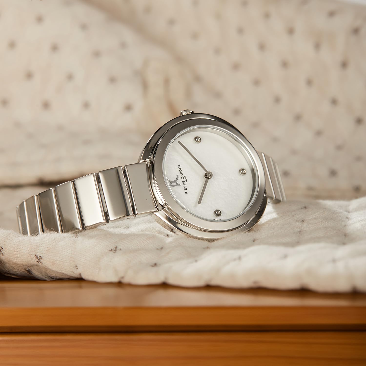 Pierre Cardin Montmartre Women's White Mother-of-Pearl Analog Watch - CMC.8001 | Elegant Dress Watch for Office, Party & Special Occasions