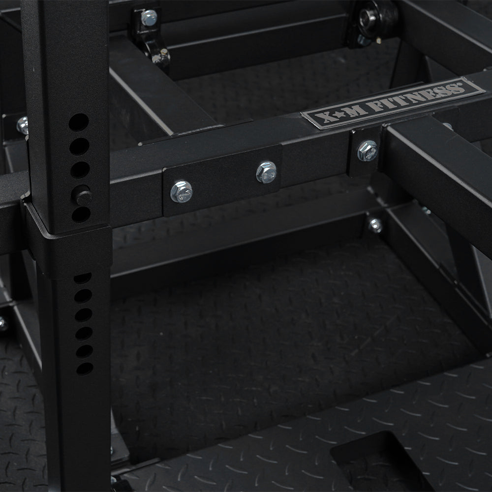 XM Fitness Belt Squat Machine - Adjustable Strength Training Equipment for Home & Gym - Perfect for Leg Workouts, Squat Training, and Lower Body Exercises