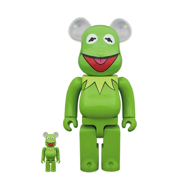 Bearbrick Disney The Muppets: Kermit 100% & 400% Collectible Figure Set - Perfect for Disney Fans, Toy Collectors, and Home Decor
