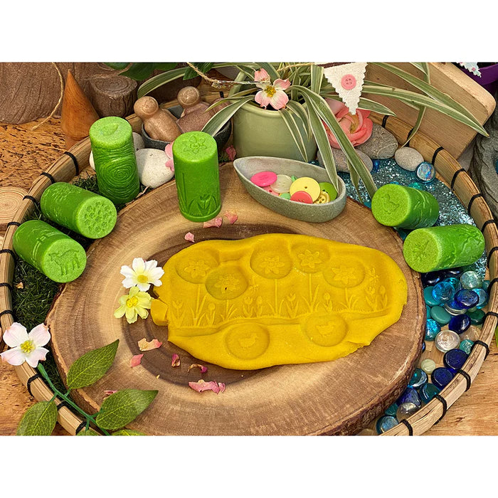 Yellow Door® Let's Roll Seasons Dough Roller Set - 4 Seasonal Textured Rolling Pins for Kids Sensory Play, Early Learning & Fine Motor Skills Development - Perfect for Playdough, Clay & Baking Activities