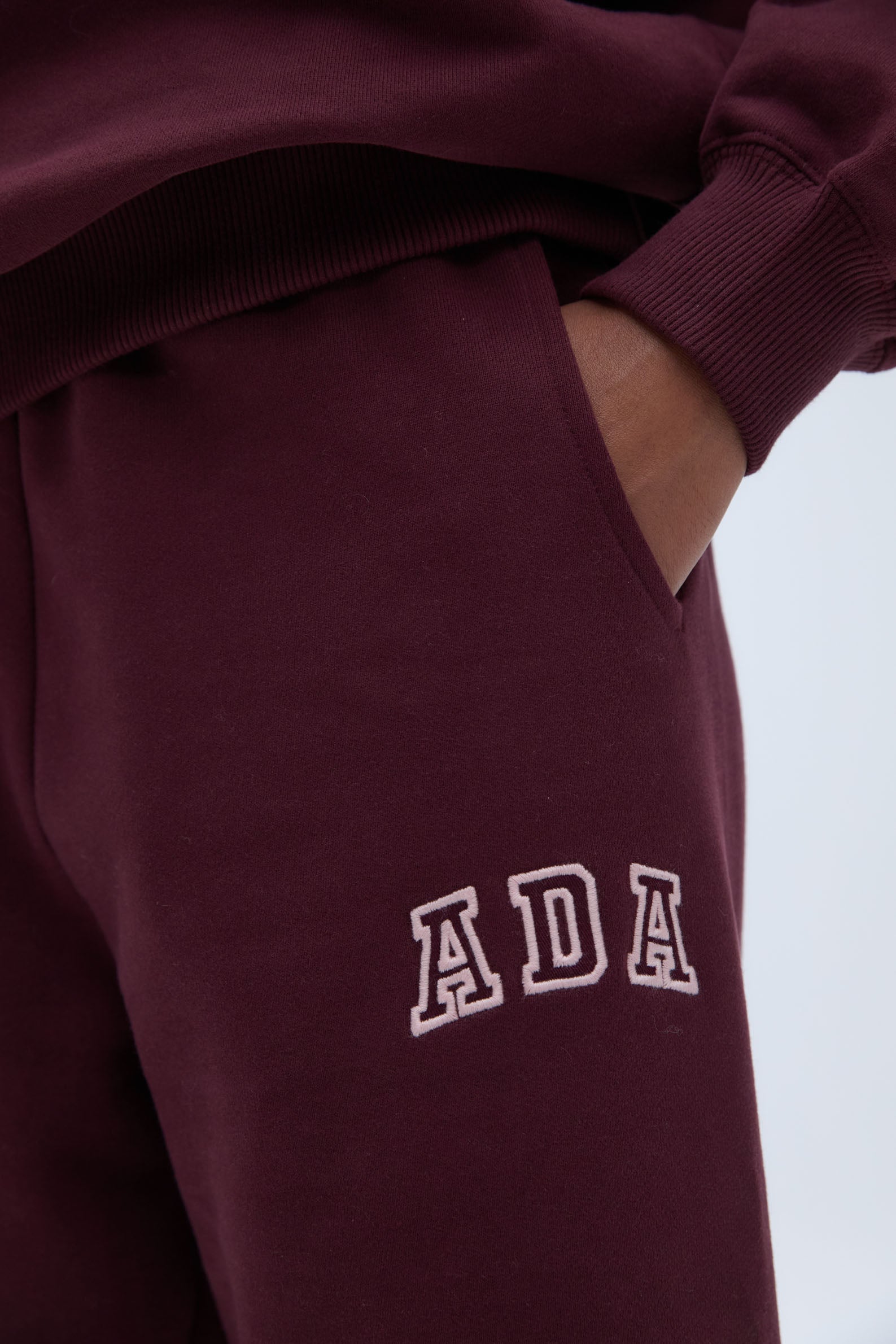 ADA Sweatpants for Women - Soft & Comfortable Burgundy Joggers - Perfect for Yoga, Running & Lounge Wear