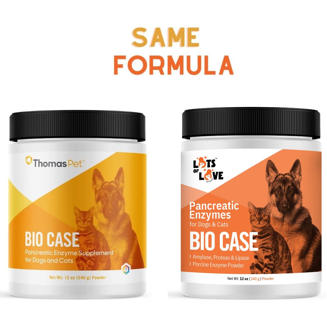Bio Case Pancreatic Enzyme Powder for Dogs & Cats - 12 Oz Digestive Support Supplement | Formerly Thomas Labs BioCase | Supports Healthy Digestion for Pets with Pancreatic Issues