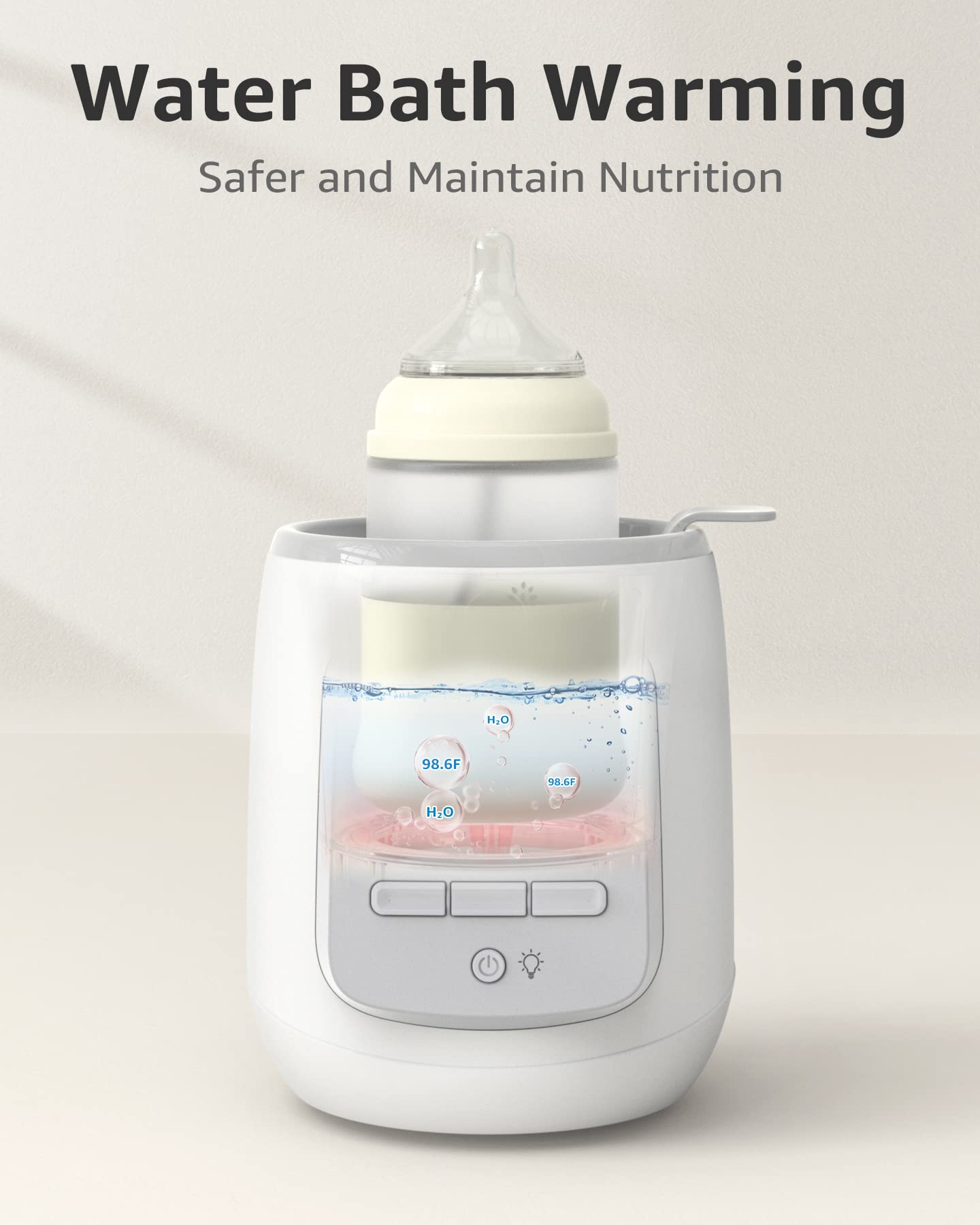 GROWNSY 9-in-1 Smart Baby Bottle Warmer - Fast Electric Water Bath Warmer for Breast Milk & Formula with Auto Timer, Defrost & Sterilize Function | Perfect for Home, Travel & Daycare Use