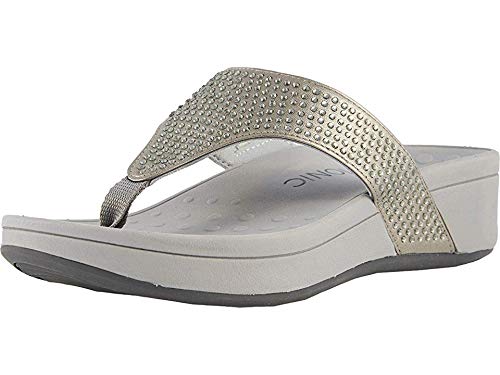 Vionic Women's Naples Platform Sandal - Comfortable Toe Post Sandals with Concealed Arch Support for Plantar Fasciitis Relief | Perfect for Walking, Travel & Summer Outfits