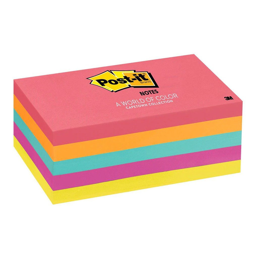 3M Post It Notes 3x5 Inches, 5 Pads (655 5PK) - Self-Stick Memo Pads for Office, School & Home Organization - Perfect for Reminders, Notes & To-Do Lists