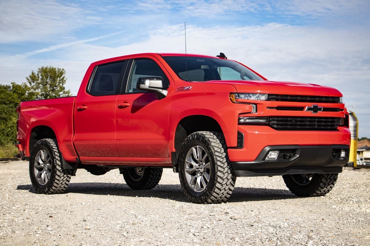 3.5 Inch Lift Kit for Chevy Silverado 1500 (2022-2024) - Vertex/V2 Rear Mono Leaf Suspension System - Part #28257 - Off-Road & Truck Performance Upgrade