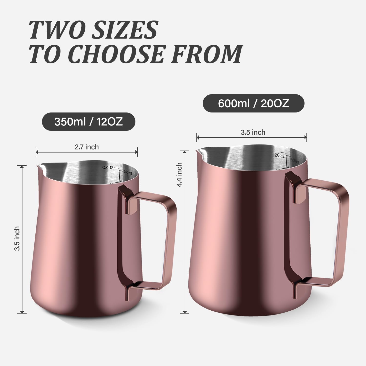 20OZ/600ML Stainless Steel Milk Frothing Pitcher for Espresso Machine - Barista Coffee Milk Frother Cup with Latte Art Pen for Perfect Cappuccino & Latte at Home or Café
