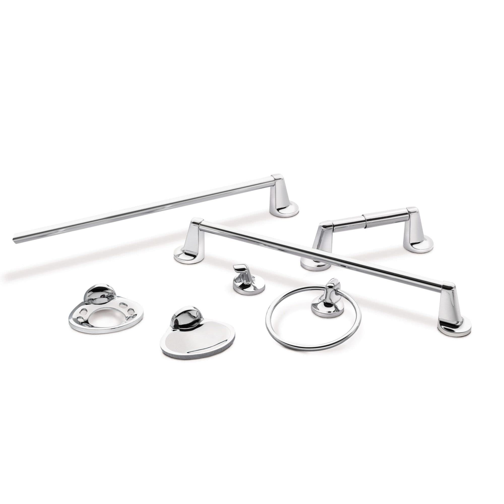 Moen 5808CH Aspen Chrome Toilet Paper Holder - Modern Bathroom Tissue Roll Dispenser for Home & Commercial Use - Perfect for Bathrooms, Restrooms & Powder Rooms