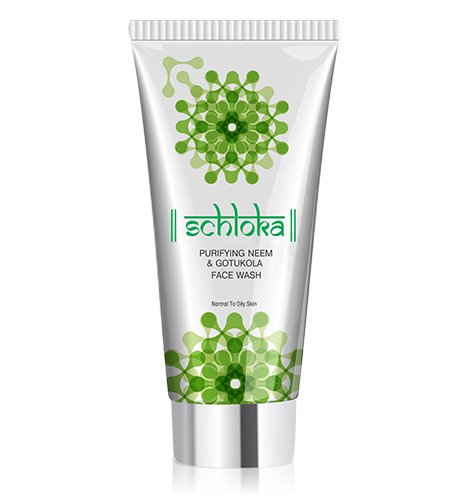 Truly Grow Schloka Purifying Neem & Gotukola Face Wash 60ml - Natural Ayurvedic Cleanser for Acne & Oily Skin - Perfect for Daily Skincare Routine