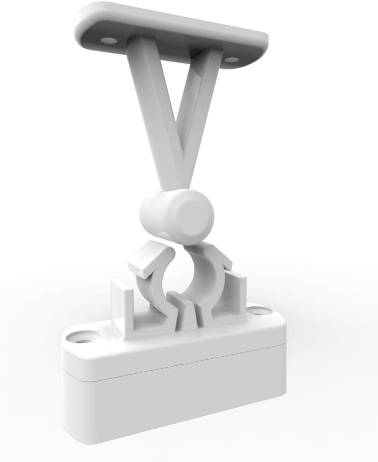 Removable Door Stop for Mobile Homes - Heavy Duty White Rubber Door Stopper - Perfect for RVs, Trailers, and Campers to Prevent Door Damage