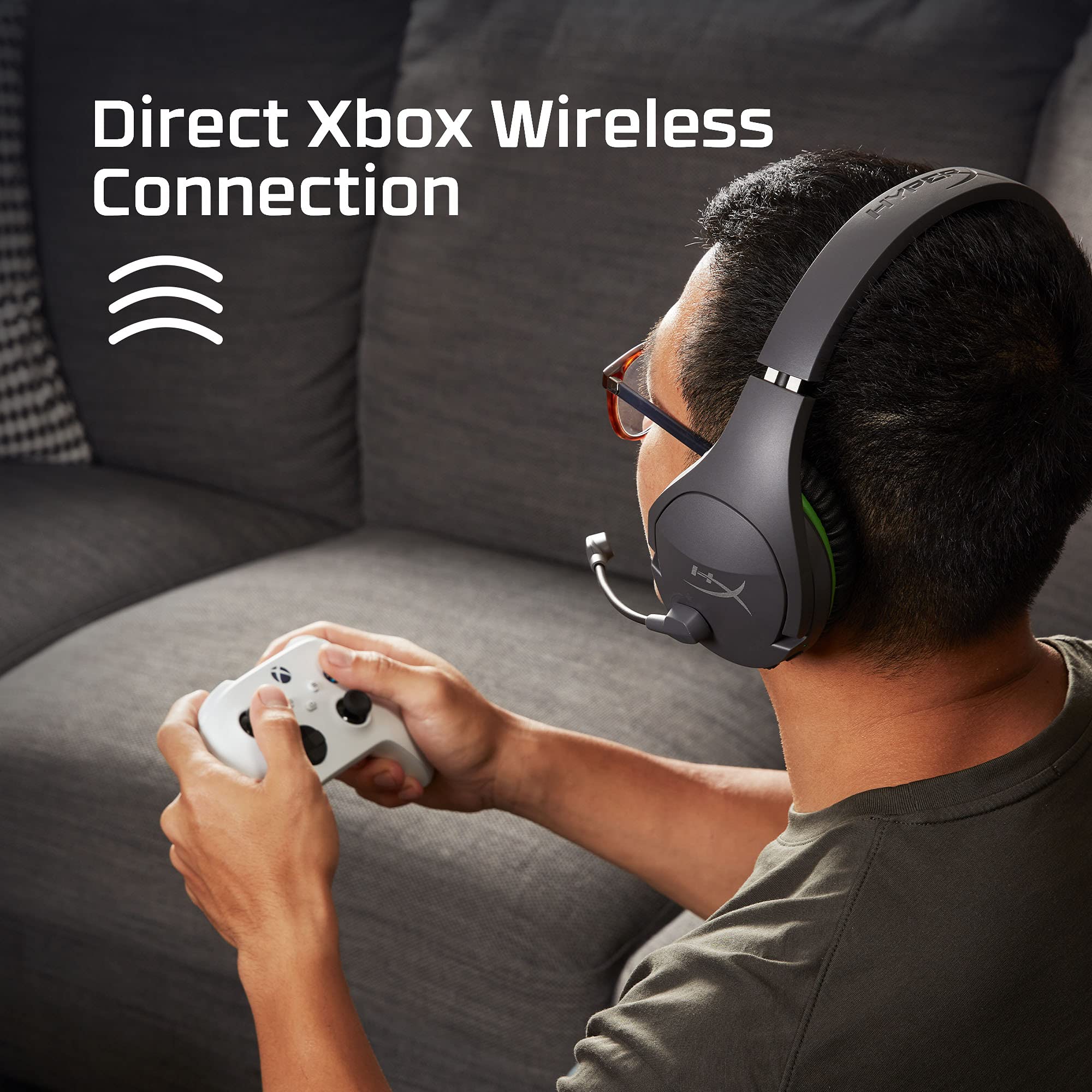 HyperX CloudX Stinger Core Wireless Gaming Headset for Xbox Series X|S & Xbox One - Noise Cancelling, Memory Foam & Premium Leatherette Ear Cushions - Black - Perfect for Competitive Gaming & Long Play Sessions