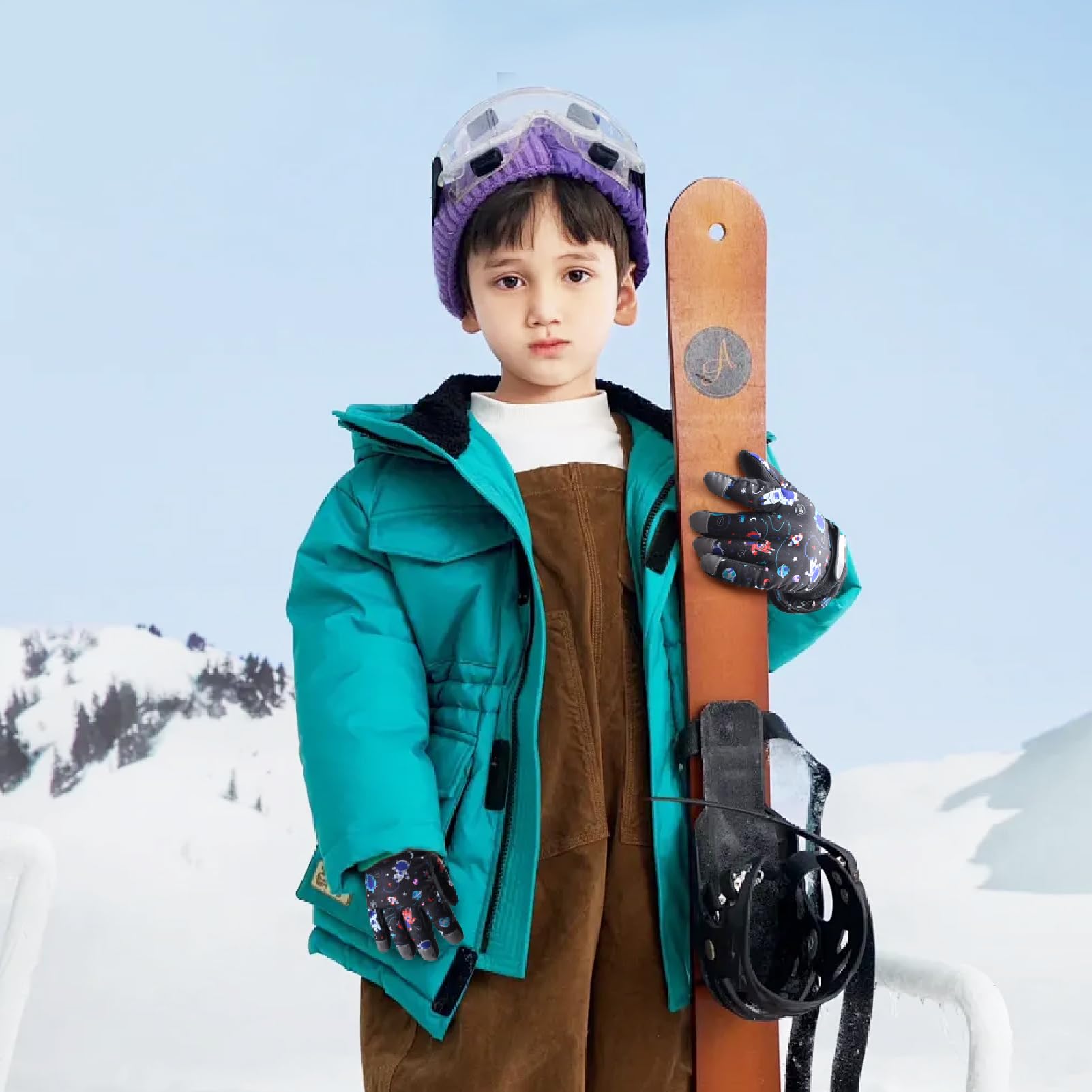 JEELAD Kids Winter Snow Gloves - Waterproof & Warm Ski Gloves for Boys & Girls - Perfect for Snowboarding, Skiing & Outdoor Winter Activities