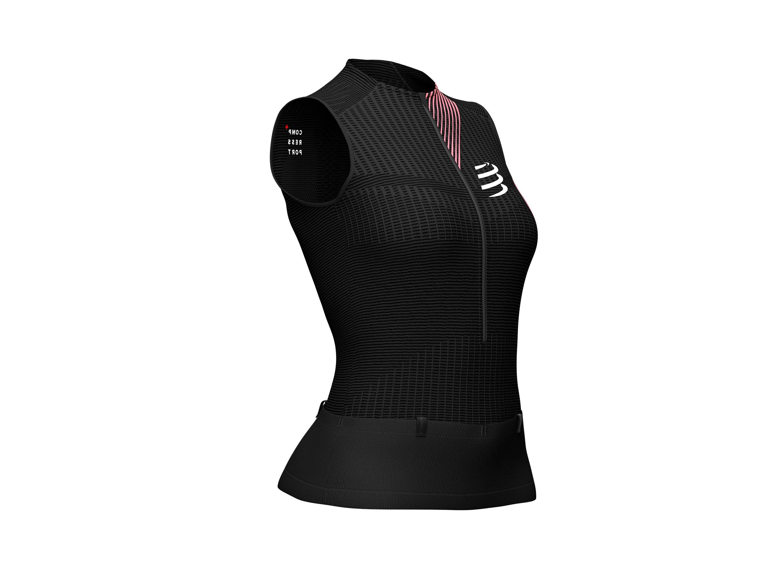 Compressport Women's Trail Running Tank Top - Moisture Wicking, Postural Support, Lightweight (Black, AW00090B_990) | Perfect for Hiking, Trail Running & Outdoor Fitness Activities