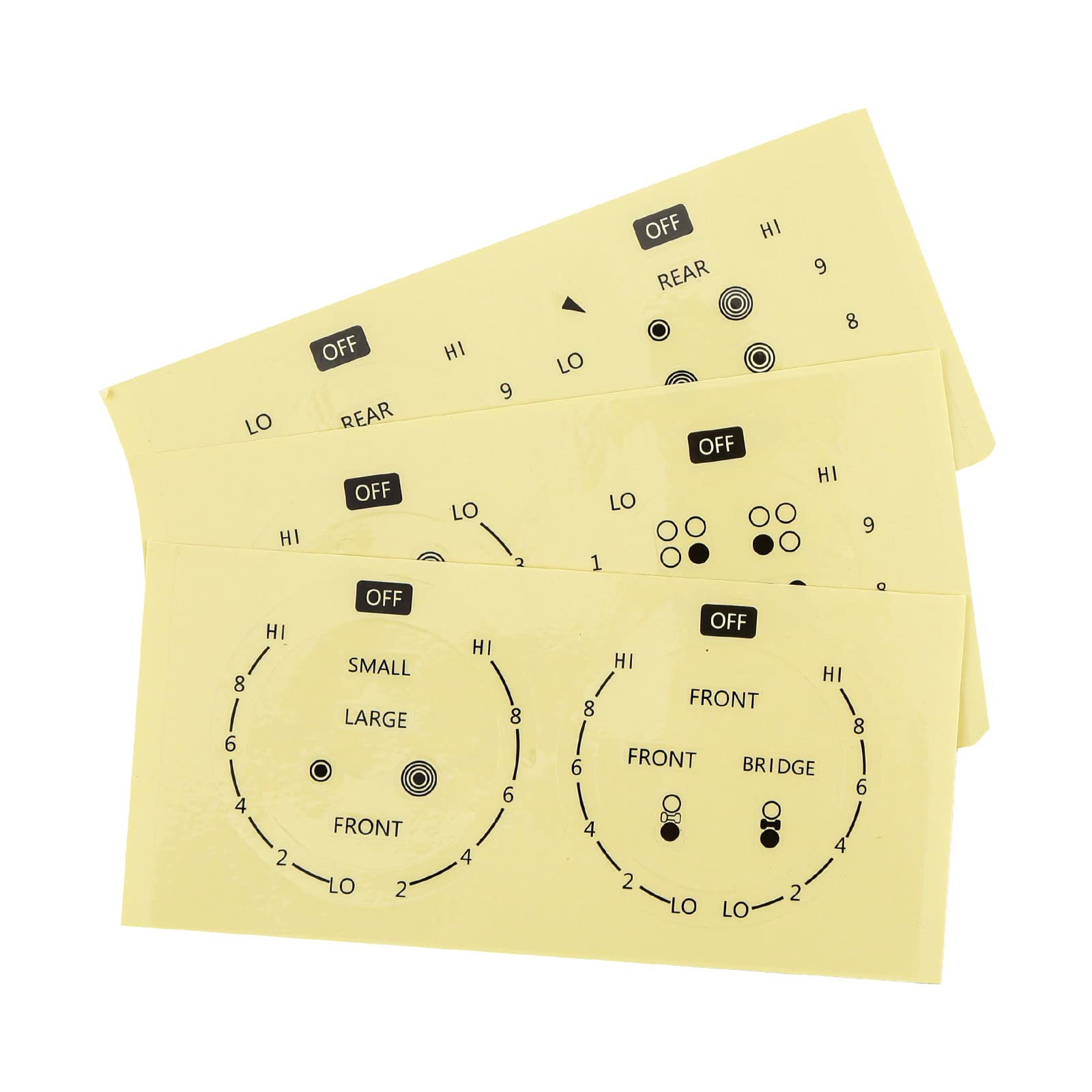 MANWU 6-Pack Stove Knob Stickers - Heat Resistant Burner Cooktop Hob Dial Labels with Clear Adhesive (Black Print for Silver/White/Light Stoves) - Perfect for Gas & Electric Ovens, Kitchen Safety Upgrade
