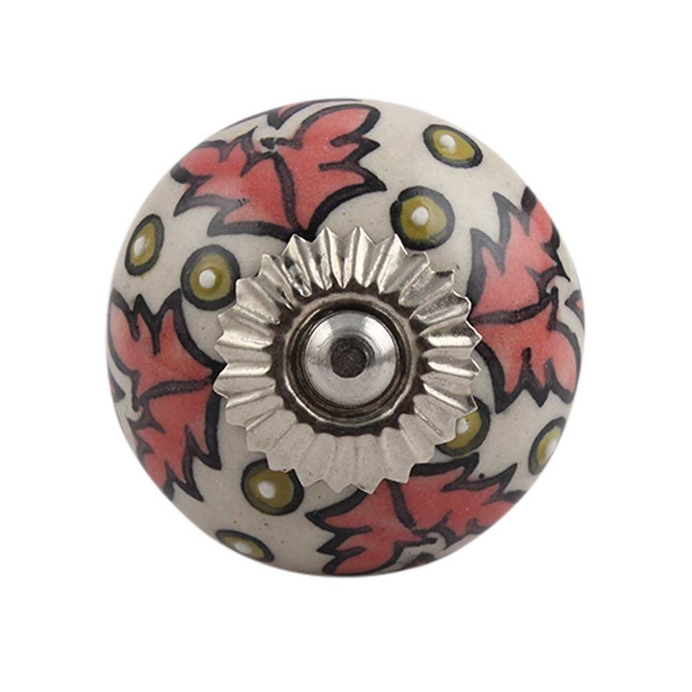 Vintage Ceramic Drawer Knobs - Assorted Cream & Peach - 100 Pack for Cabinets & Dressers - Handcrafted in India