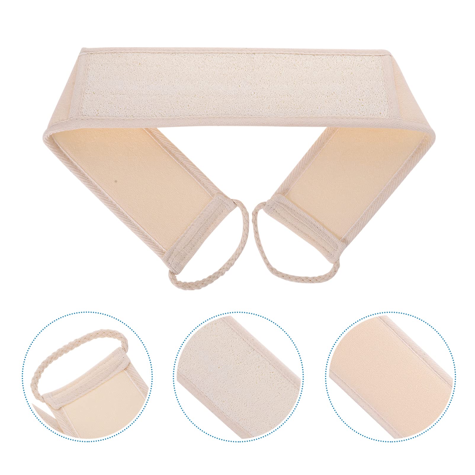 Natural Exfoliating Loofah Back Scrubber - 2 Pack Long Strap Body Shower Sponge for Deep Cleansing & Skin Renewal | Perfect for Back Exfoliation, Shower & Bath Use