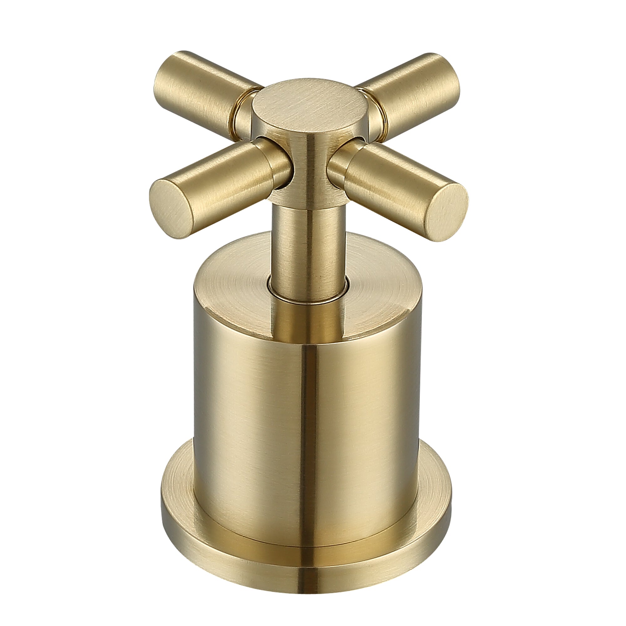 Ancona Prima Widespread 3-Hole Bathroom Sink Faucet with Cross Handles in Brushed Champagne Gold - Perfect for Modern Vanities and Guest Bathrooms