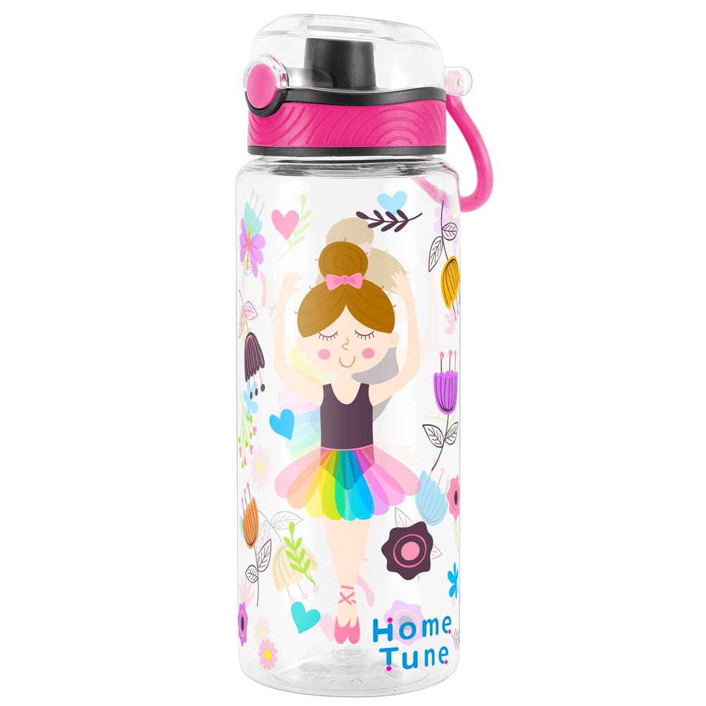 BPA-Free 23oz/680ml Cute Dancing Water Bottle for Kids & Girls - Tritan, Leak Proof, Easy to Clean with Carry Handle - Perfect for School, Sports & Outdoor Activities