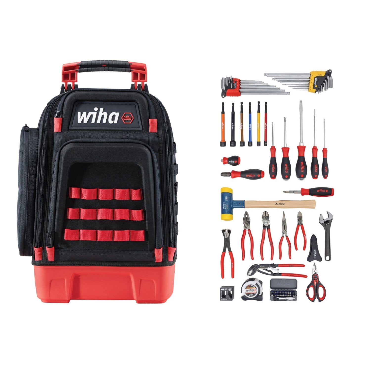 Wiha Tools 91873 Industrial MRO Tool Kit - 80 Piece Heavy Duty Backpack Set for Professional Mechanics & Electricians | Perfect for Workshop Repairs, Construction Sites & Automotive Maintenance