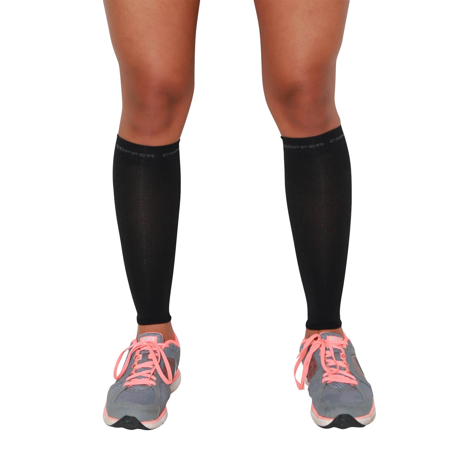 PureCompression Copper Infused Running Leg Sleeves - Compression Socks for Runners & Athletes - Improve Circulation & Recovery for Jogging, Gym Workouts & Sports Performance