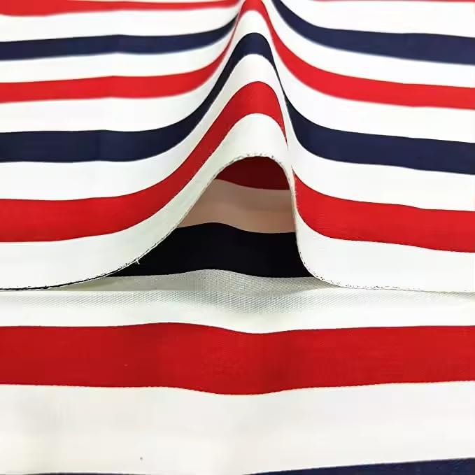 AMORNPHAN 7-Piece Patriotic Cotton Fabric Bundle - 4th of July American Flag Stripe Quilting Squares (16x20 Inches) for DIY Crafts, Sewing, Patchwork & Needlework | Perfect for Holiday Decorations, Quilt Making & Home Décor Projects