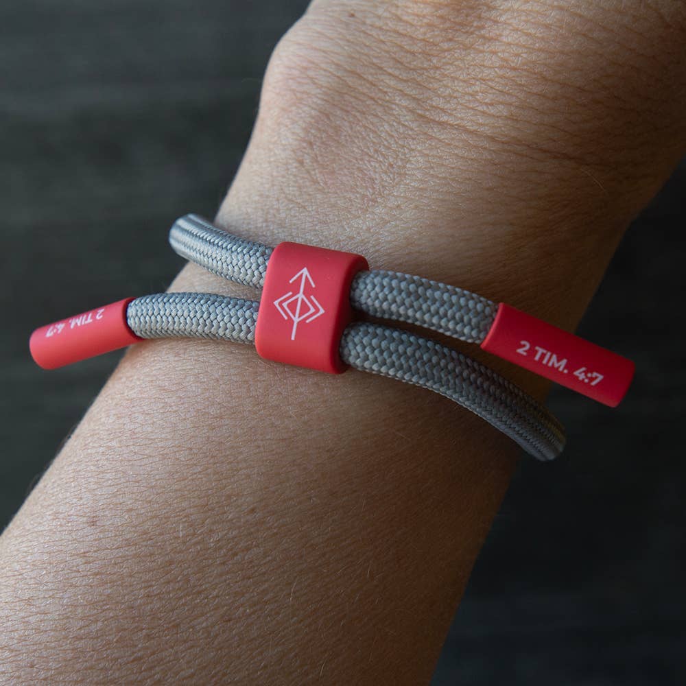 STRONG TO THE END Christian Cord Bracelet - Inspirational Faith Jewelry for Men & Women - Perfect for Daily Wear, Church, Prayer & Spiritual Encouragement